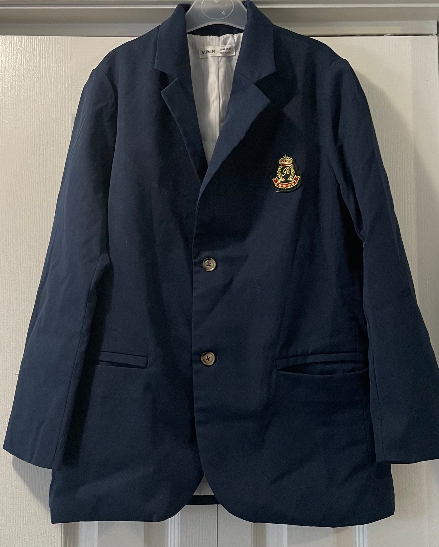 Shein Suit Coat, Boys Sz 10, Navy