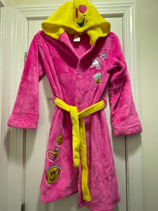 Emojination Robe, Girls Sz L, Hot Pink