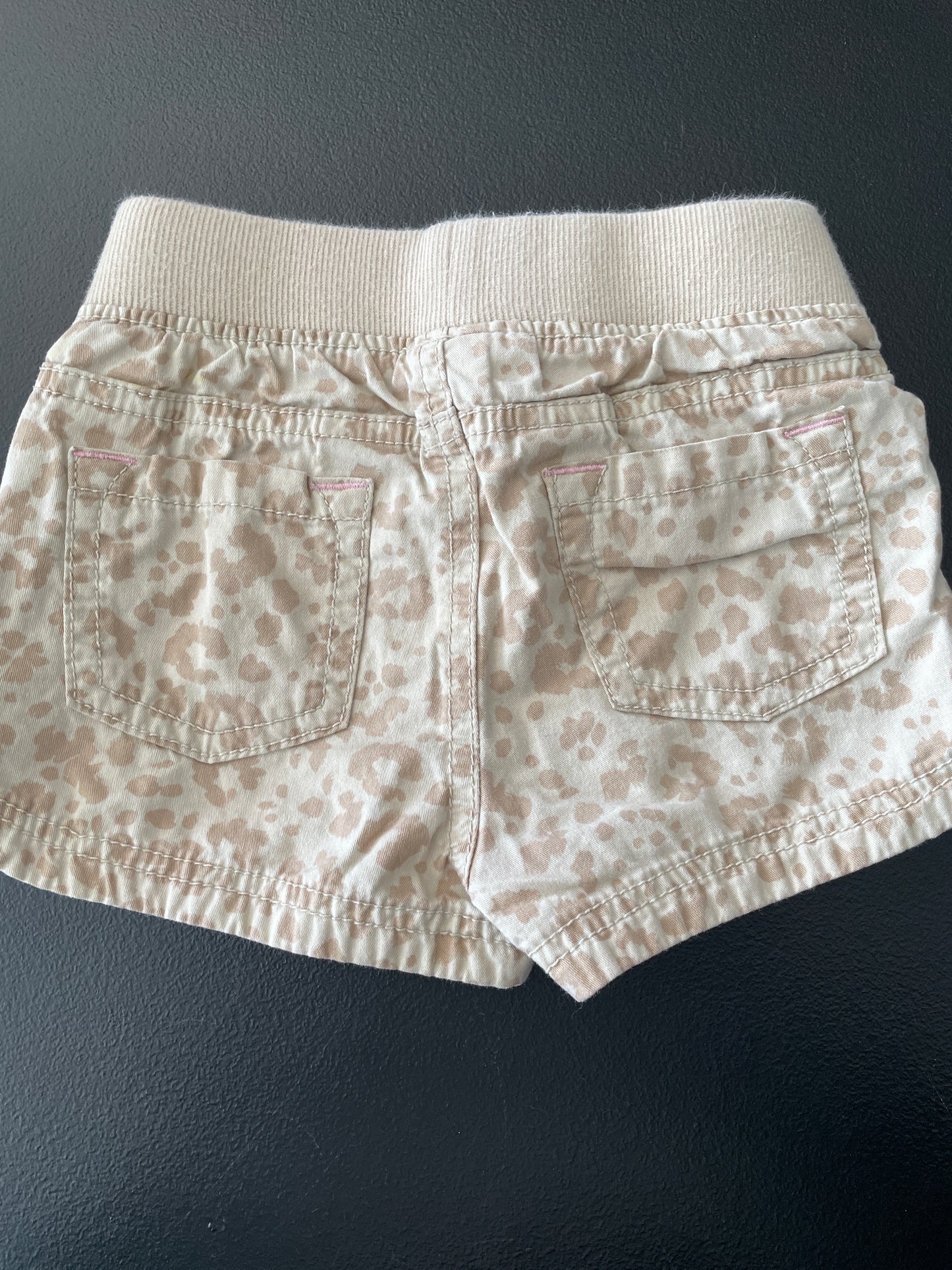 Cherokee Shorts, Girls Sz 2T, Tan, Animal Print