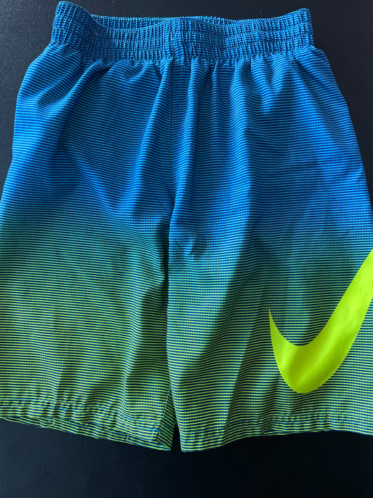 Nike Swim Trunks, Boys Sz S, Blue & Yellow