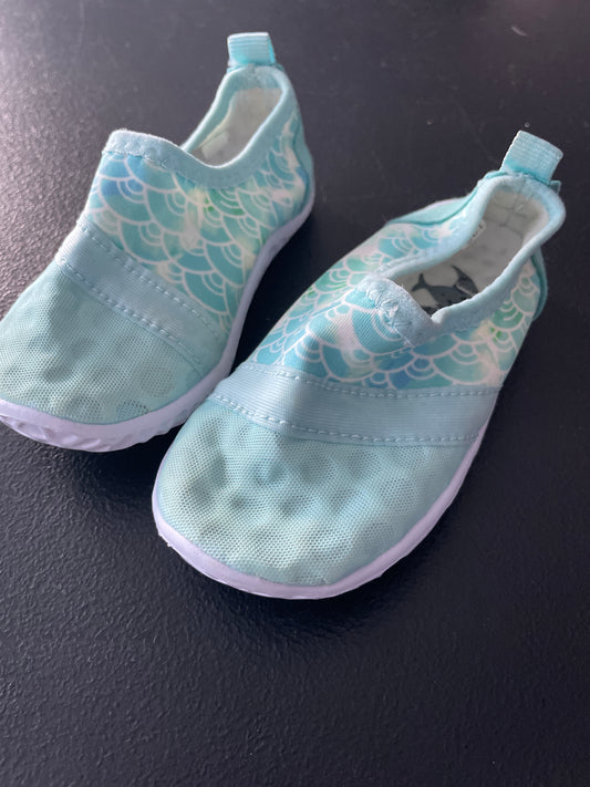 Overjoyed Water Shoes, Infant Girls Sz 18-24m, Aqua