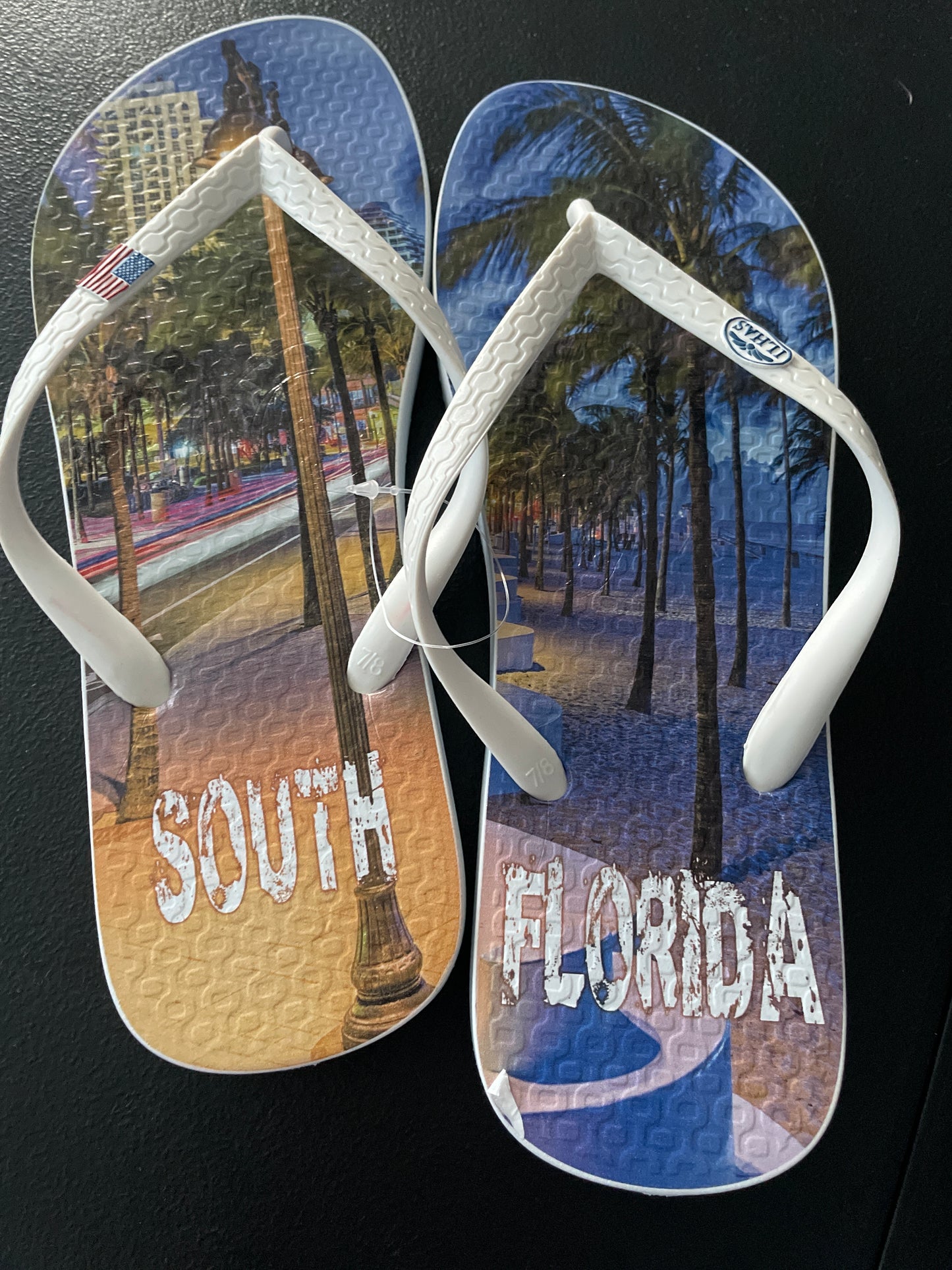 Ilhas Flip Flops, Mens Sz 8/9, Blue, South FL