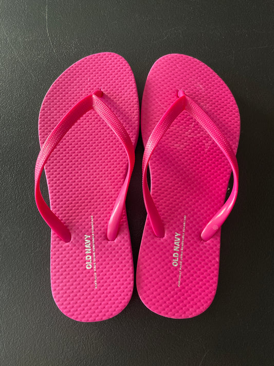 Old Navy Flip Flops, Womens Sz 7, Hot Pink