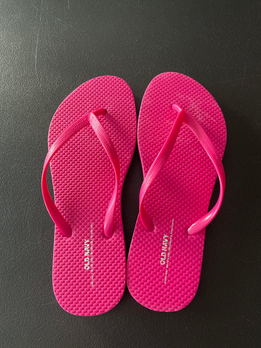 Old Navy Flip Flops, Womens Sz 8, Hot Pink