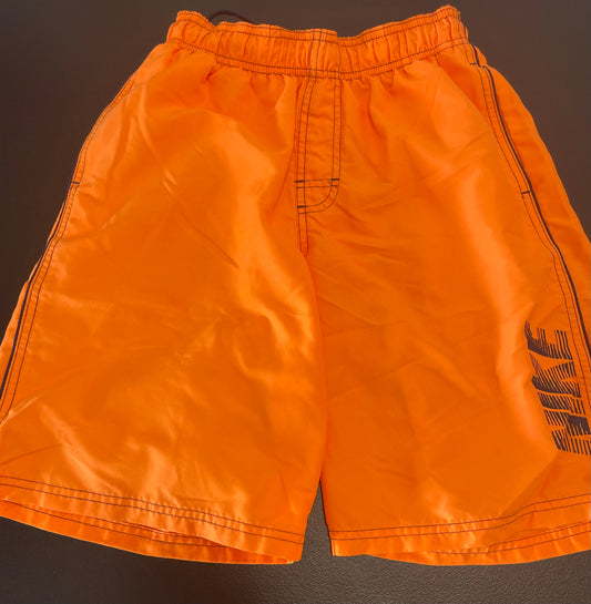 L Mens Swim Trunks, Neon Orange