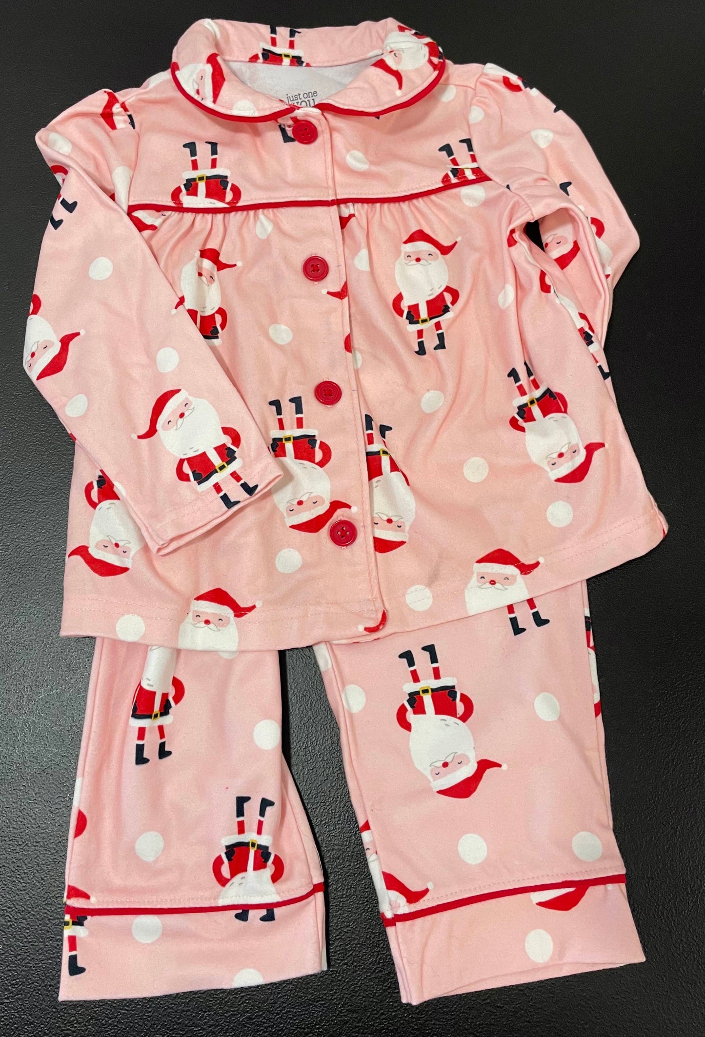 2T Girls PJs, Pink with Santa