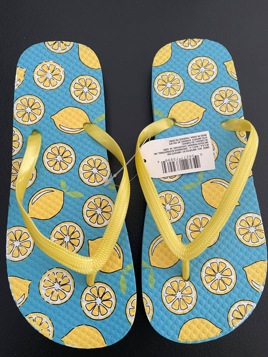 5/6 Womens Flip Flops, Lemons