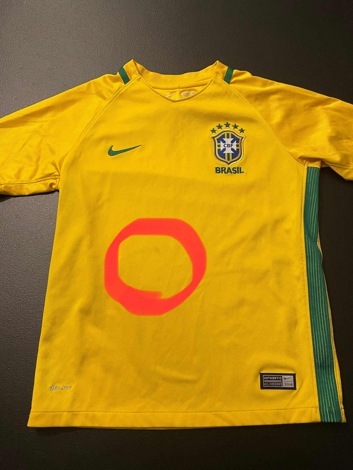 M Youth T-Shirt, Yellow Brasil Soccer