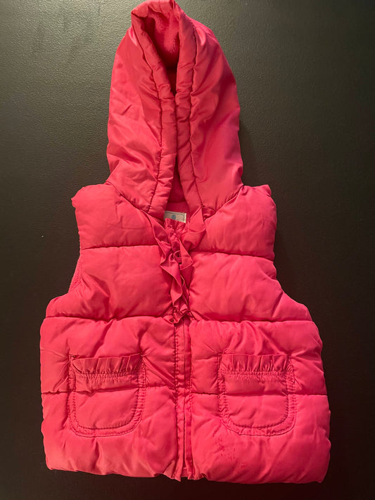 12-18M Girls Puffer Vest, Pink