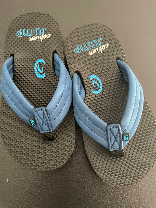 9/10 Boys Flip Flops, Blue/Black