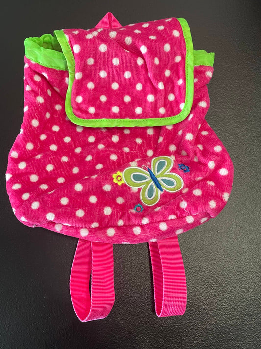 Mini Backpack Purse, Pink w/Butterfly