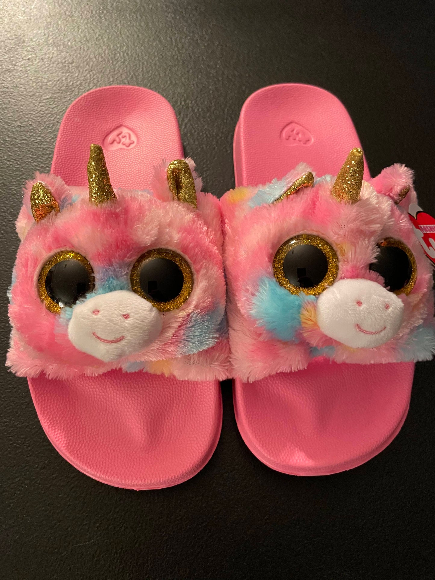 1-3 Girls Slides, Plush Unicorn