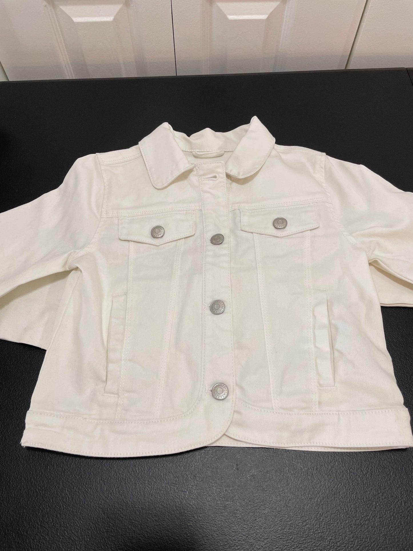 7/8 (Medium) Girls Jean Jacket, White