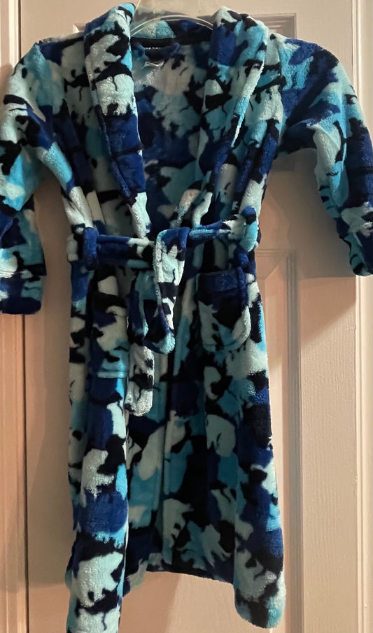 4T Boys Robe, Blue Camo