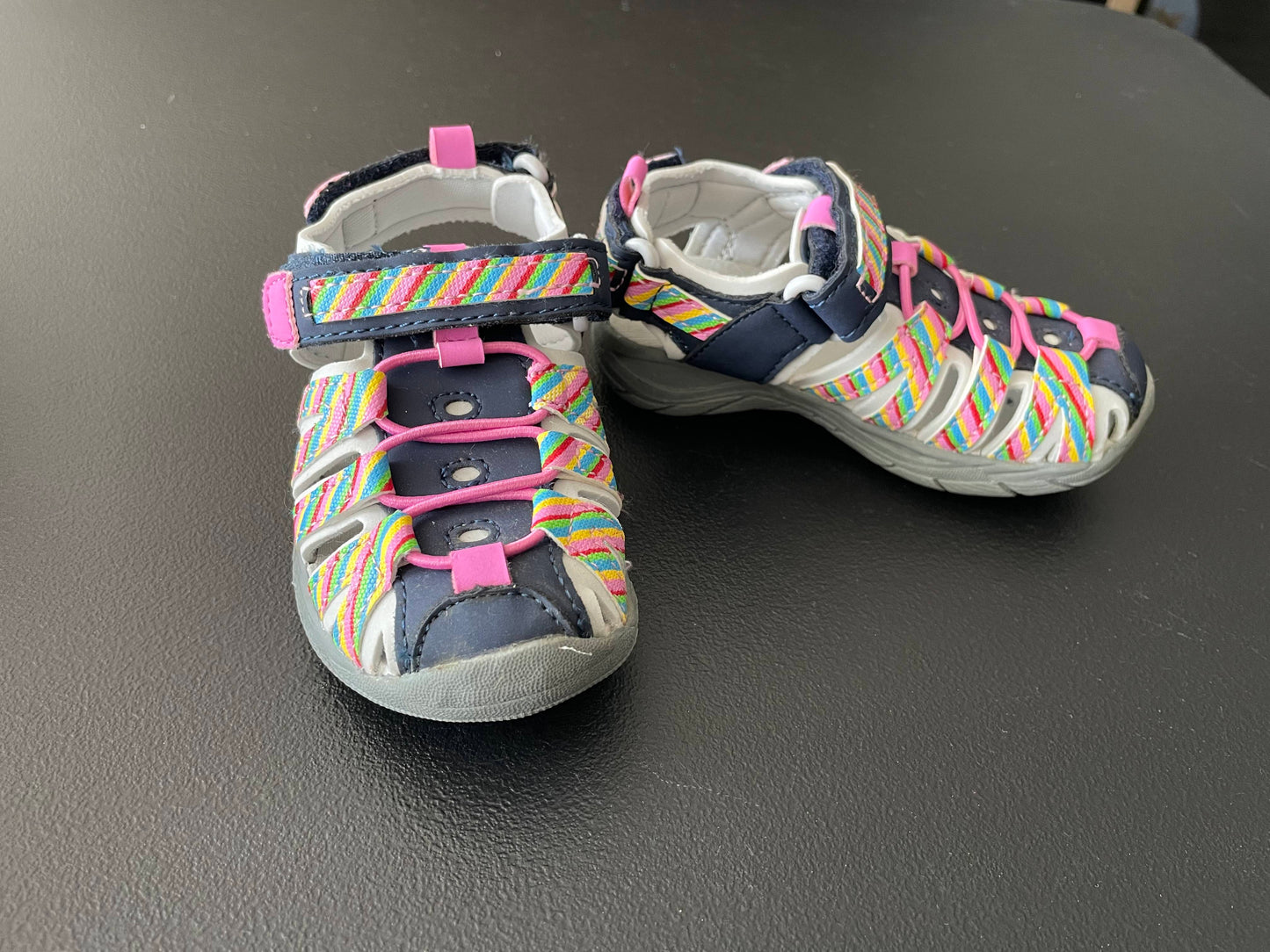 8 Toddler Girls Sandals, Multicolored