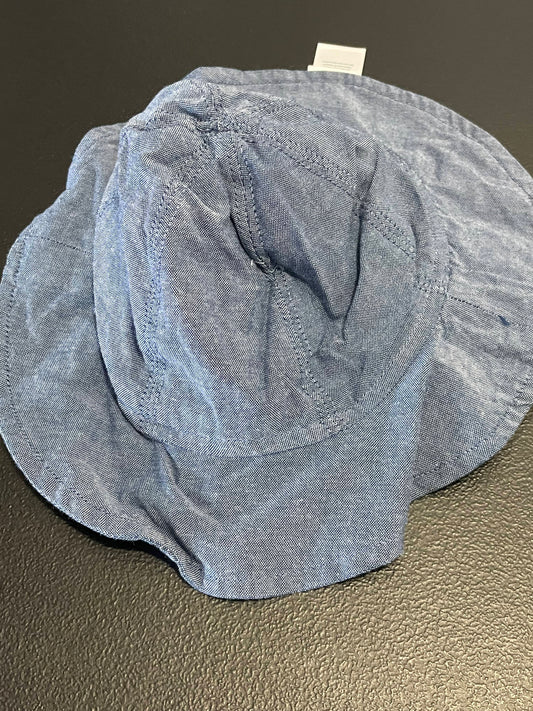 6M Girls Bucket Hat, Blue Cotton Denim