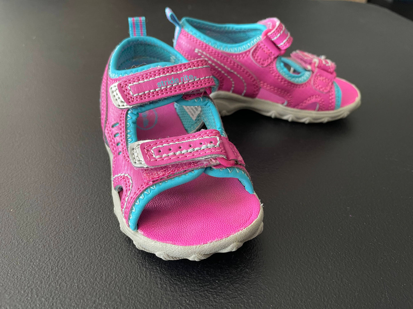 7M Toddler Girls Sandals, Pink & Blue