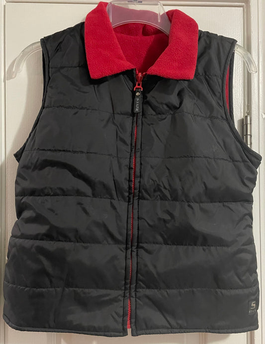 M Boys Vest, Black & Red