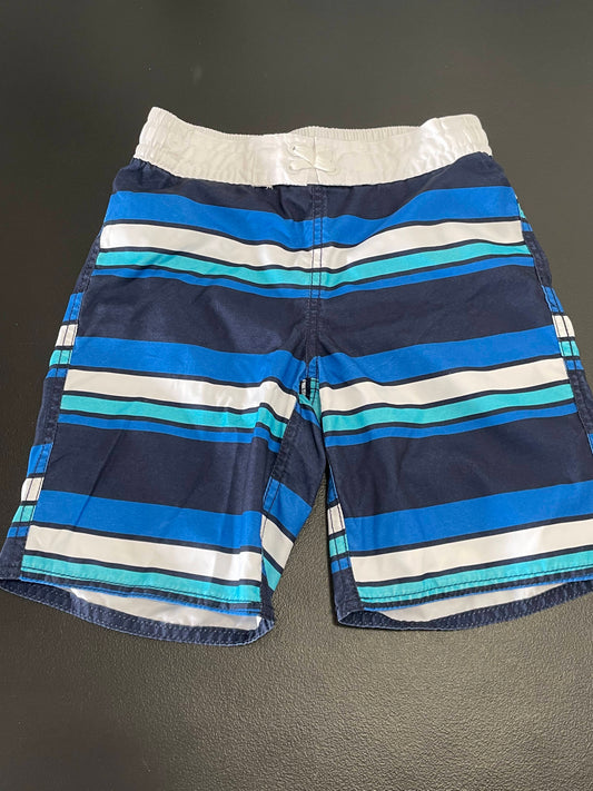 M Boys Swim Trunks, Navy Striped