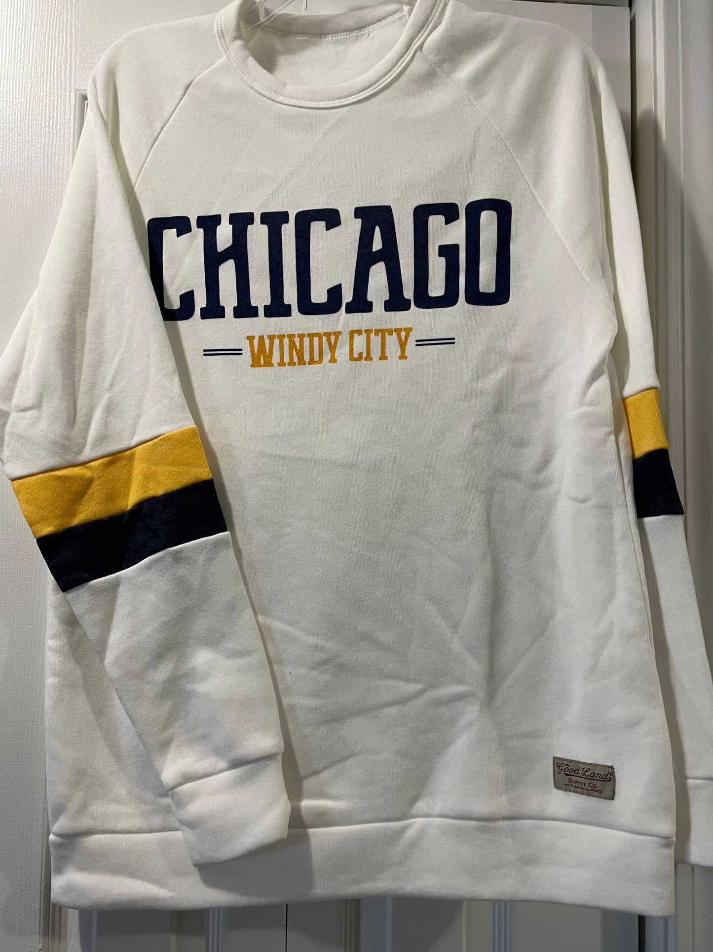 M Adult Sweatshirt, Off White, Chicago
