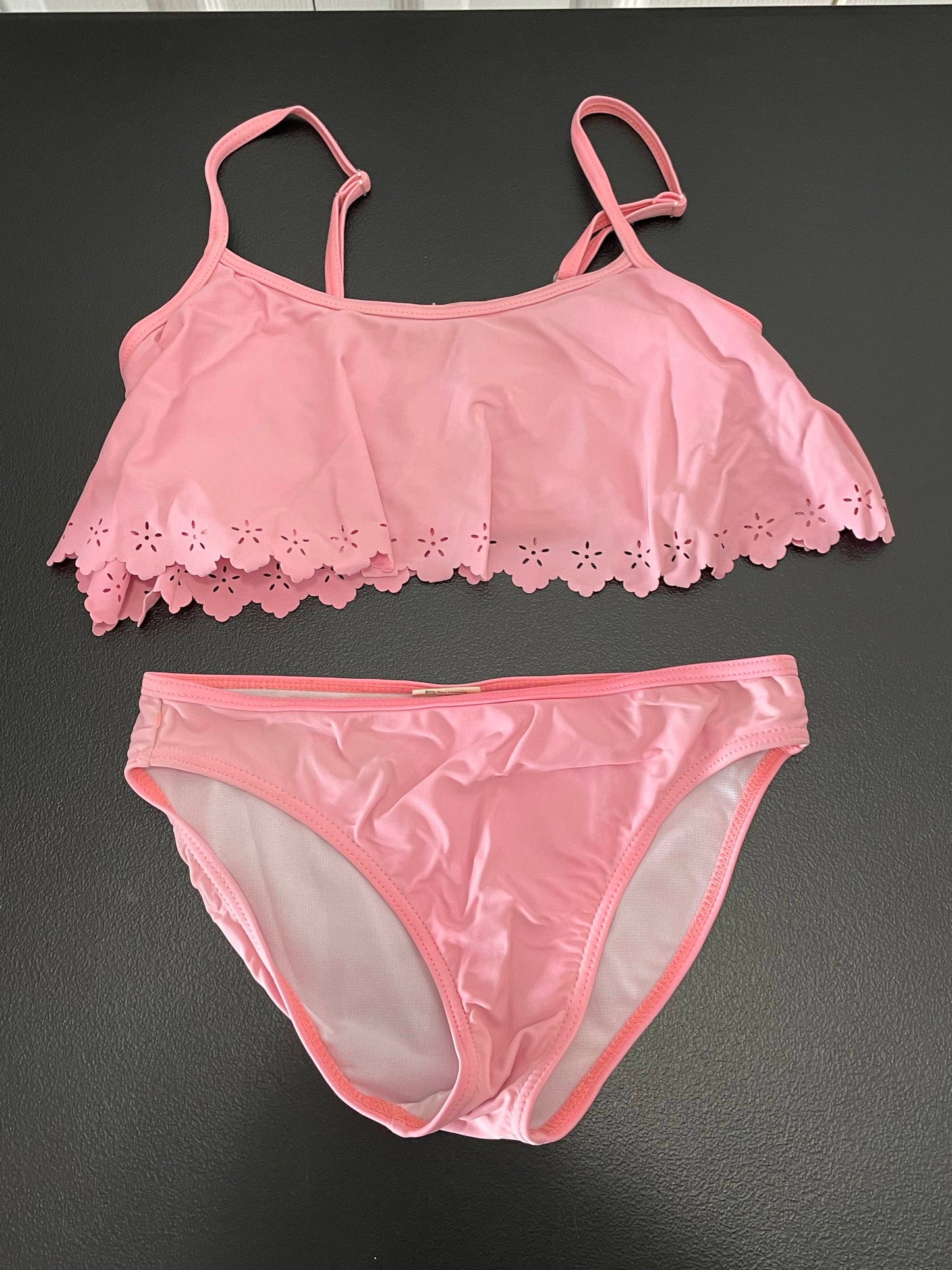 8 Girls Bikini Swimsuit, Carnation Pink