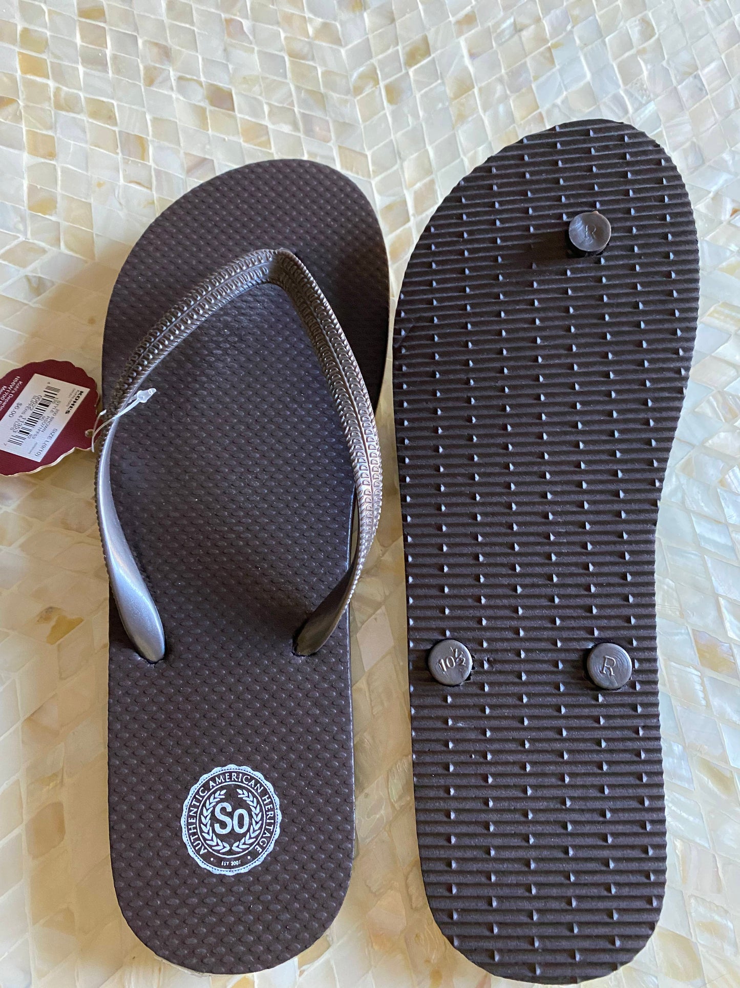 Large 10 1/2 Adult Unisex Flip Flops