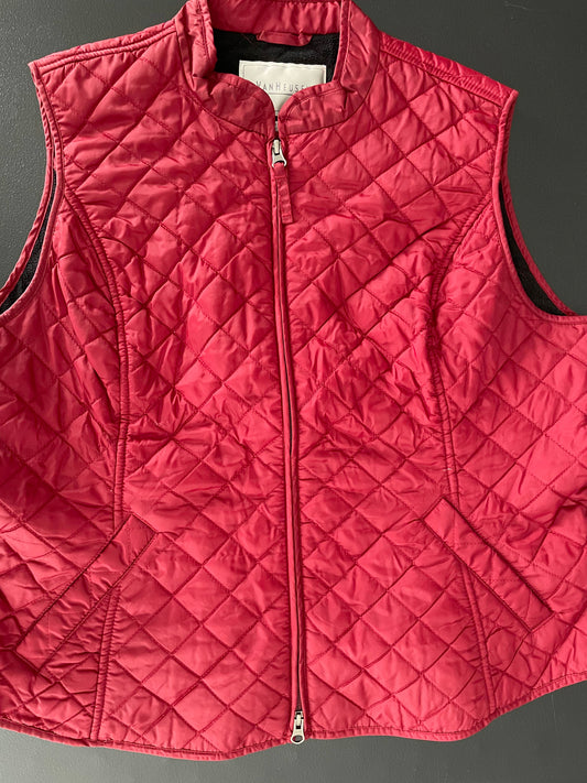 XL Mens Puffer Vest, Brick Red