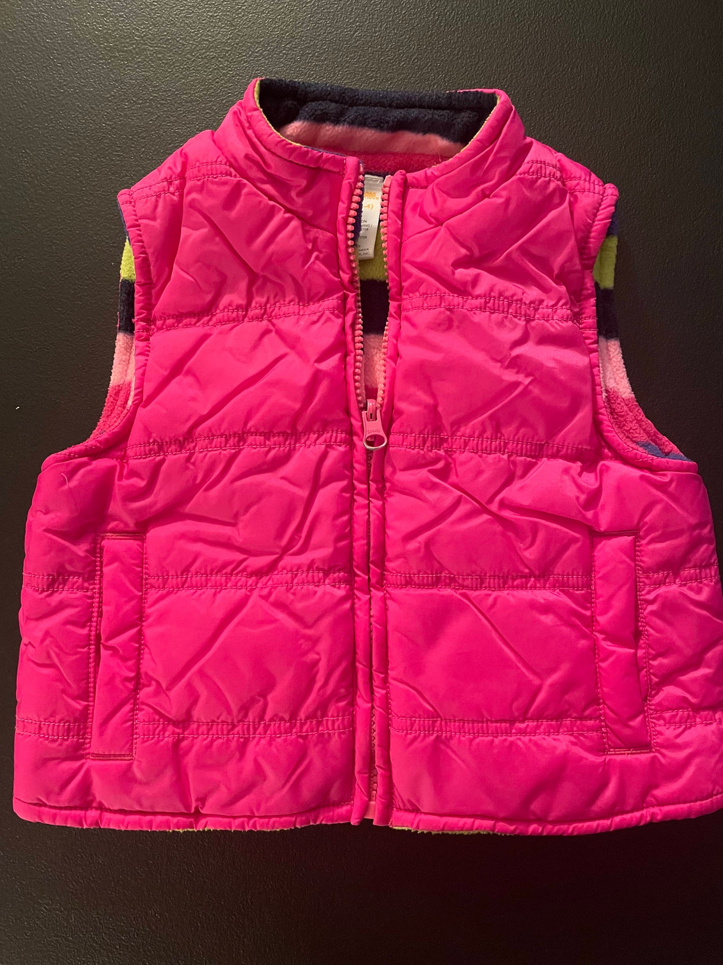 3-4 Girls Vest, Magenta