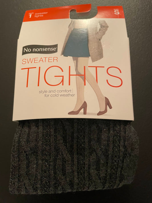 S Womens Sweater Tights, Charcoal Gray