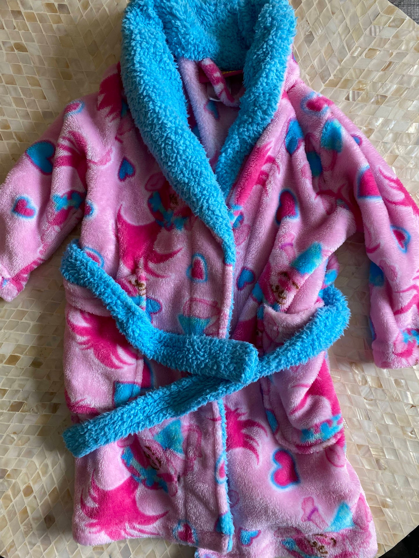 4T Girls Fleece Trolls Robe