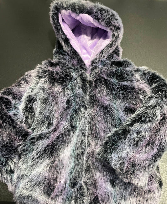 4T Girls Jacket, Faux Fur