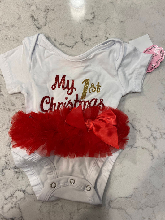 My 1st Christmas Onesie, 0-3M Infant Girls