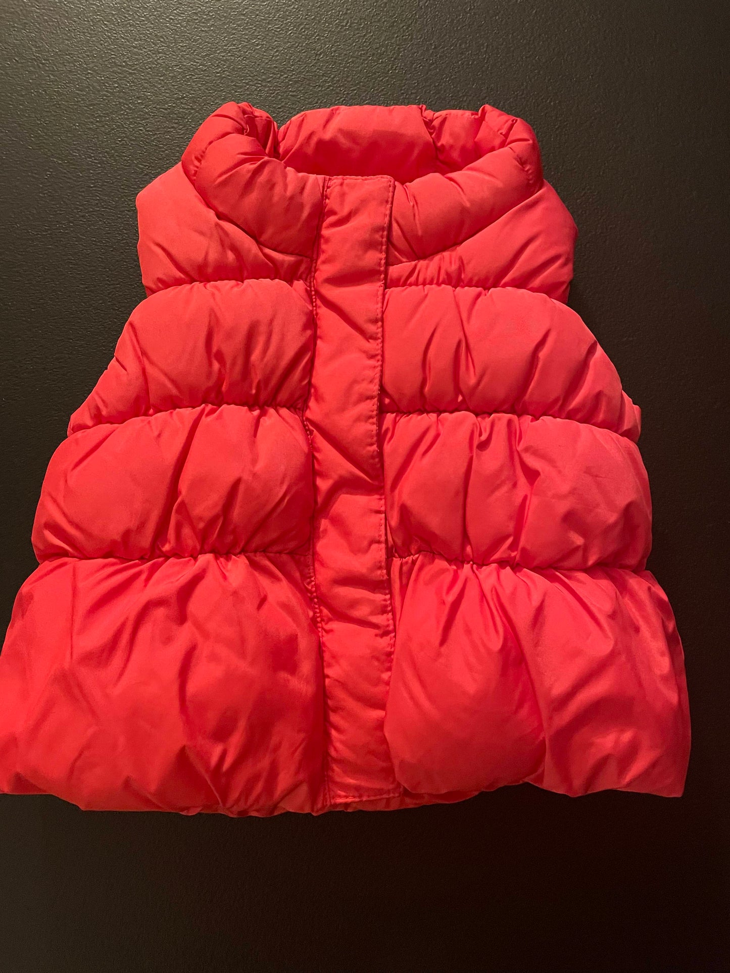 6-12M Girls Puffer Vest, Coral