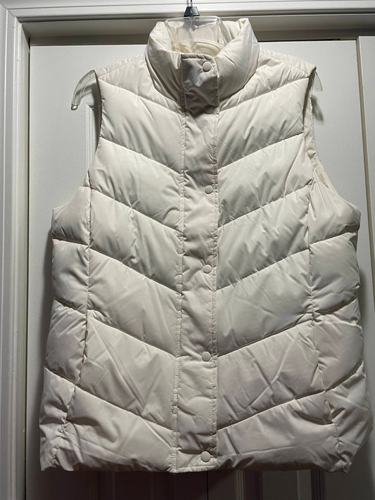 L Womens Puffer Vest, Winter White