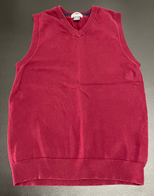 L (10/12) Boys Sweater Vest, Burgundy