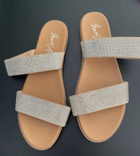 7M Womens Sandals, Rhinestone Straps