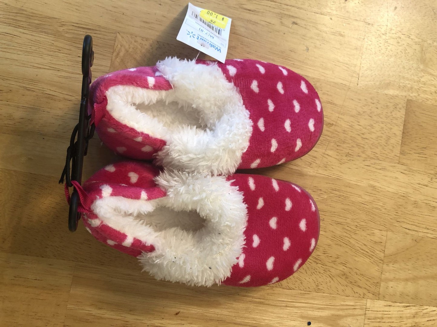 Toddler 7/8, Slippers — Girls Hearts,