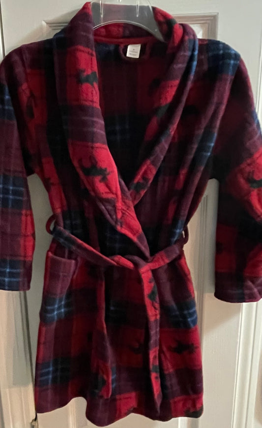 M Boys Robe, Red Plaid