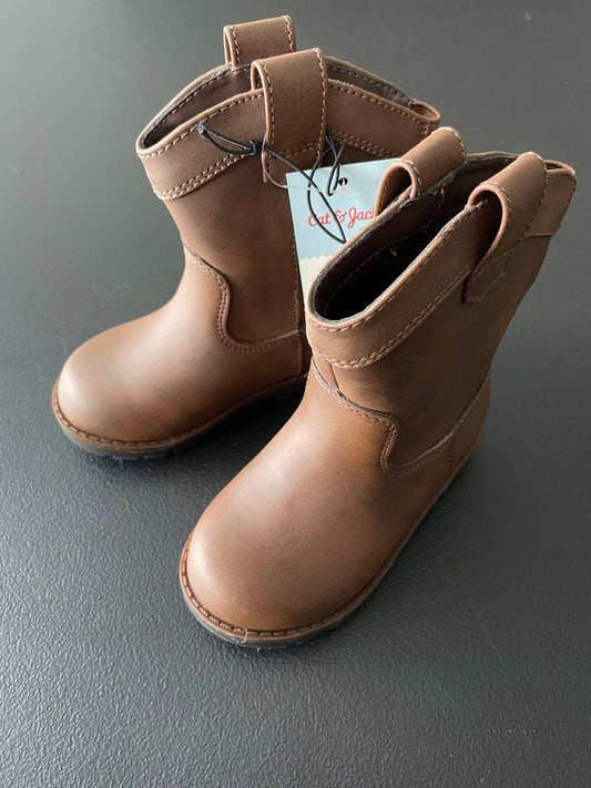7 Toddler Girls Boots, Brown Cowgirl