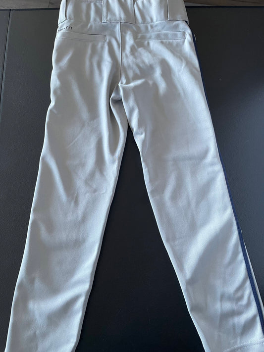 XS Youth Athletic Pants, Gray, Dri-Fit (Softball/Baseball)