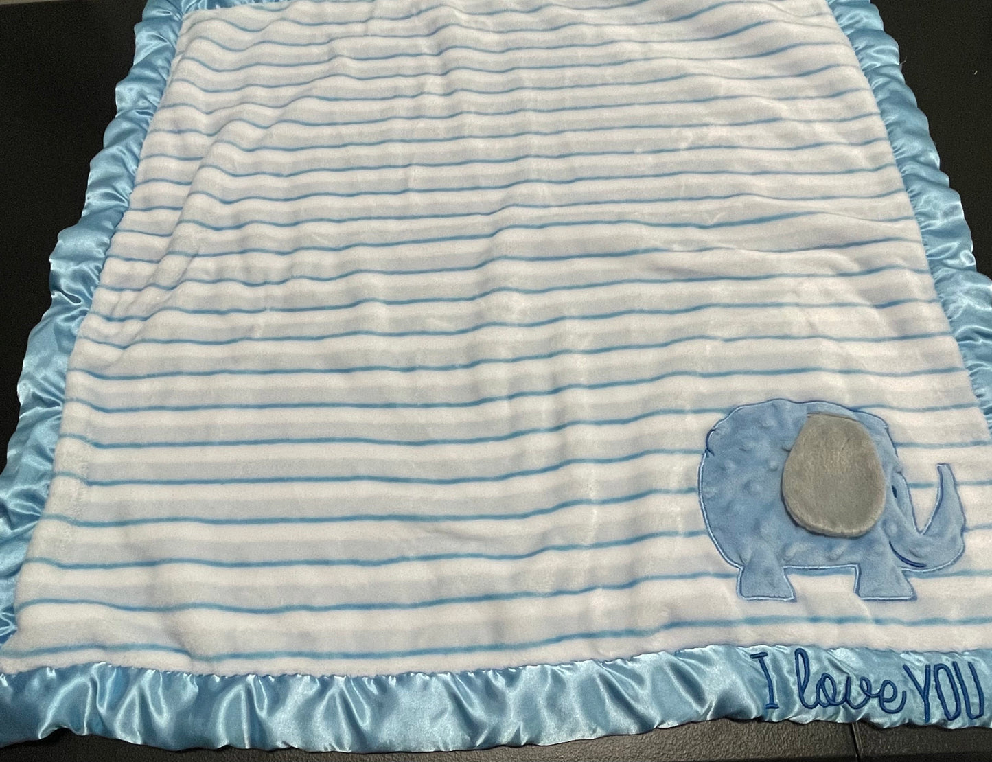 Baby Blanket, Elephant/Stripes