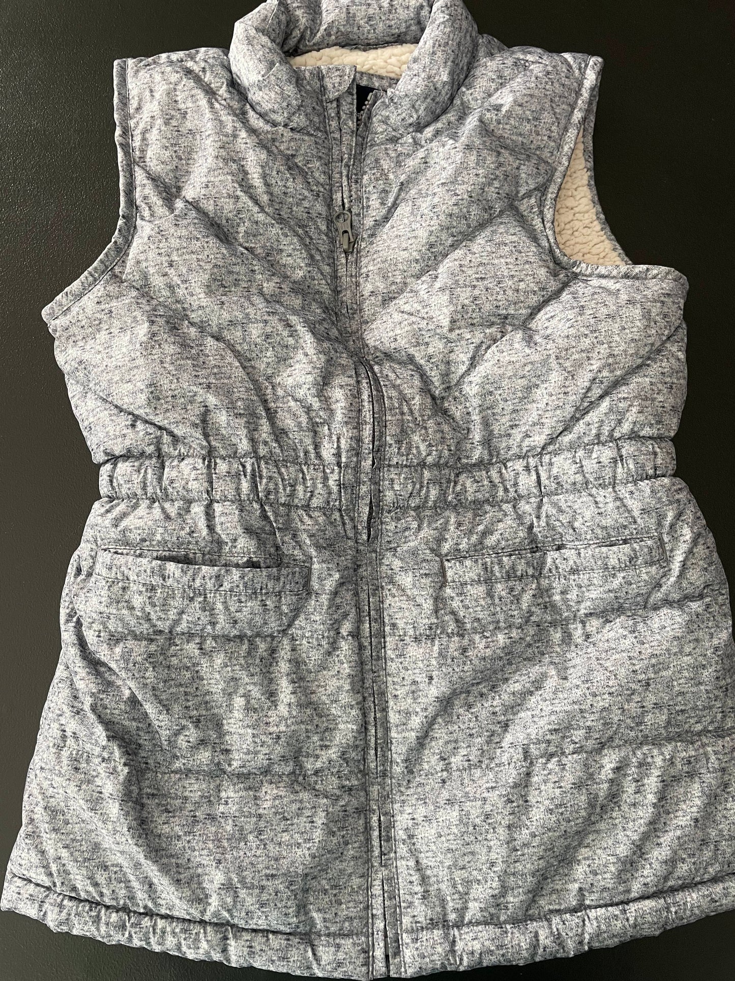 2X Girls Puffer Vest, Marled Indigo