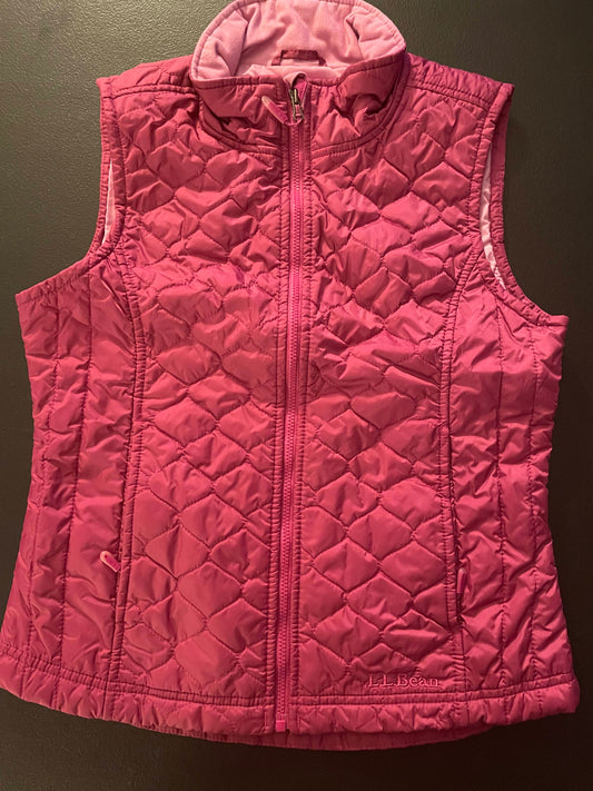 LL Bean Vest, Berry, 10-12 Girls