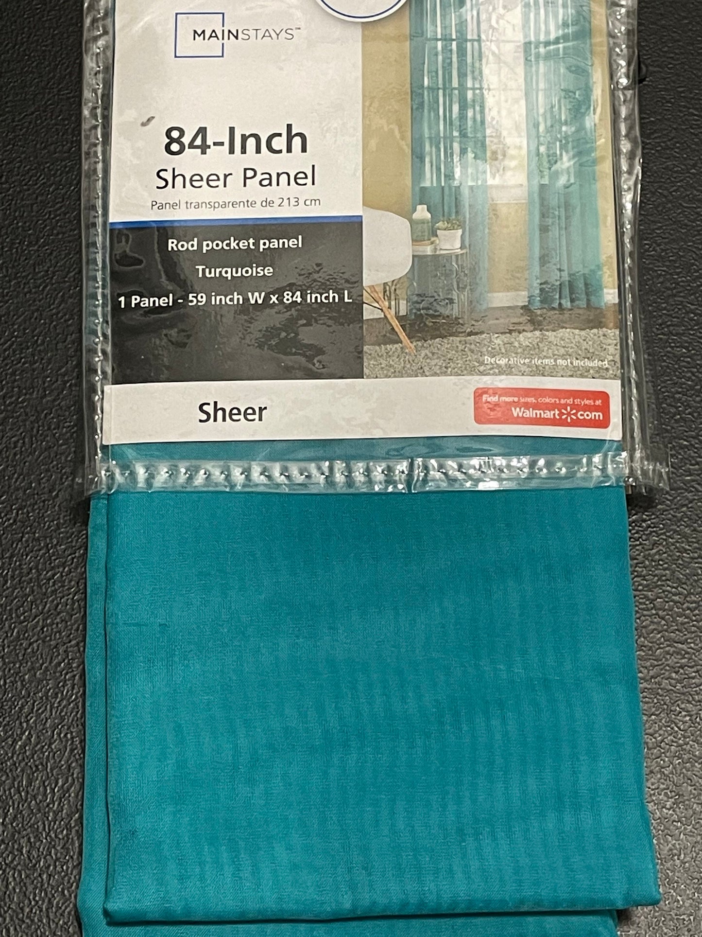 Curtain Sheer, Turquoise