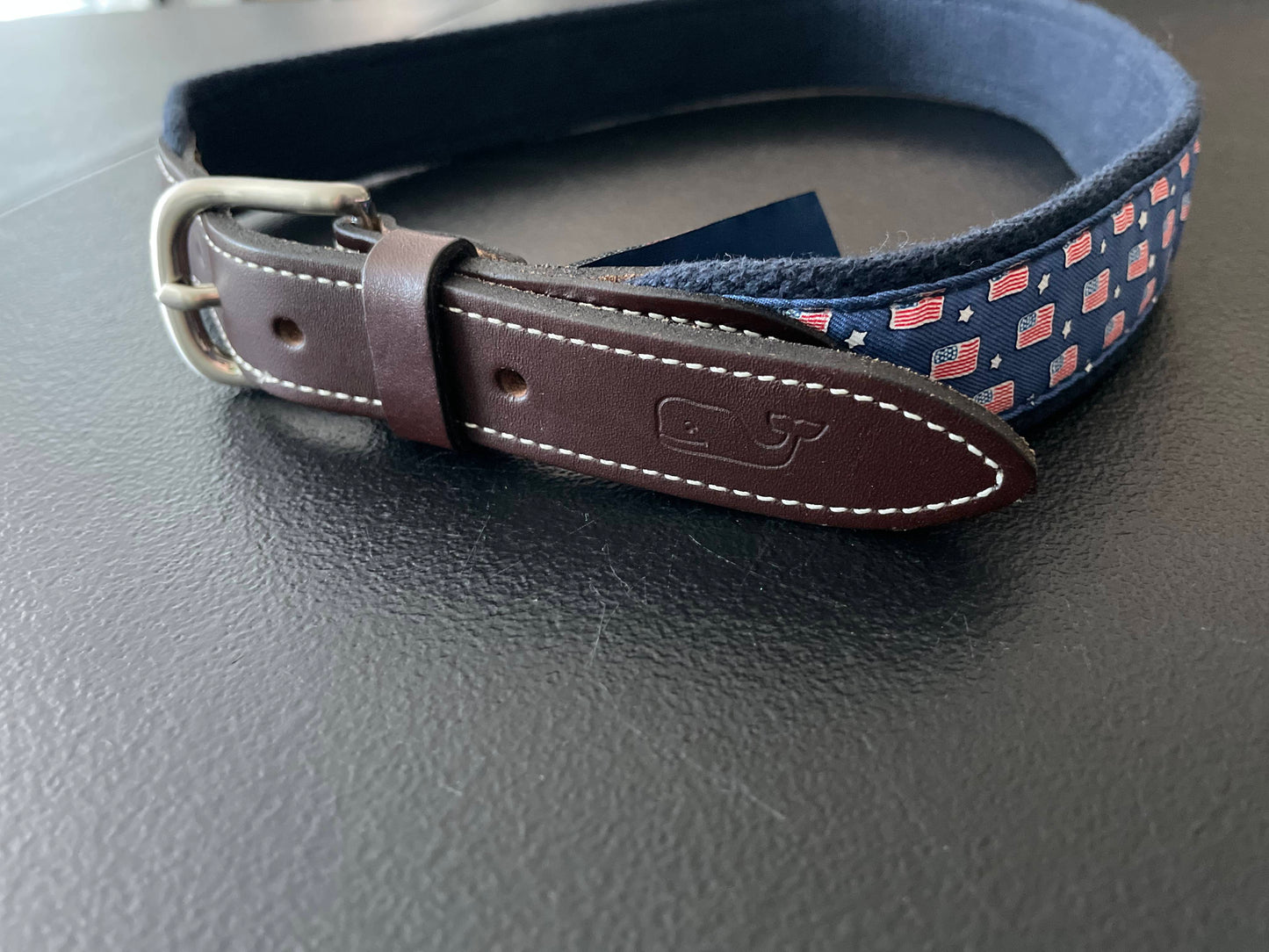 M/L Boys Belt, Navy Americana