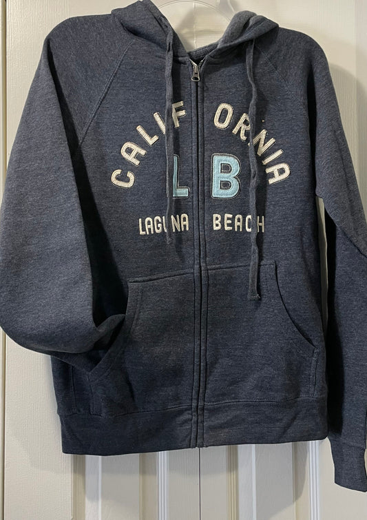 S Adult Hoodie, Navy, Laguna Beach CA