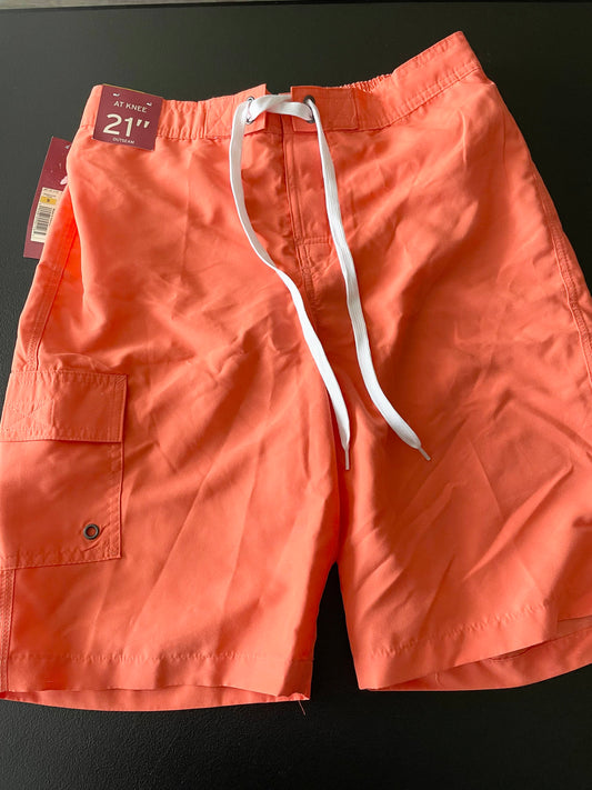 S Mens Swim Trunks, Orange