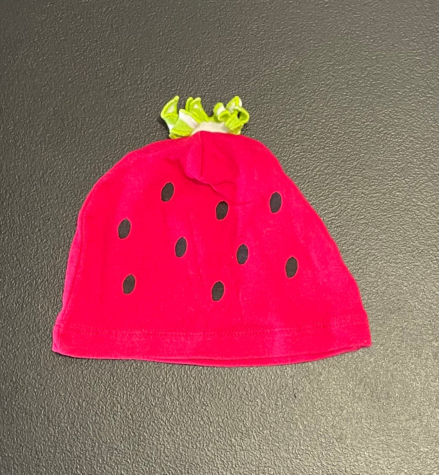 12-18m Girls Beanie, Fuchsia Strawberry