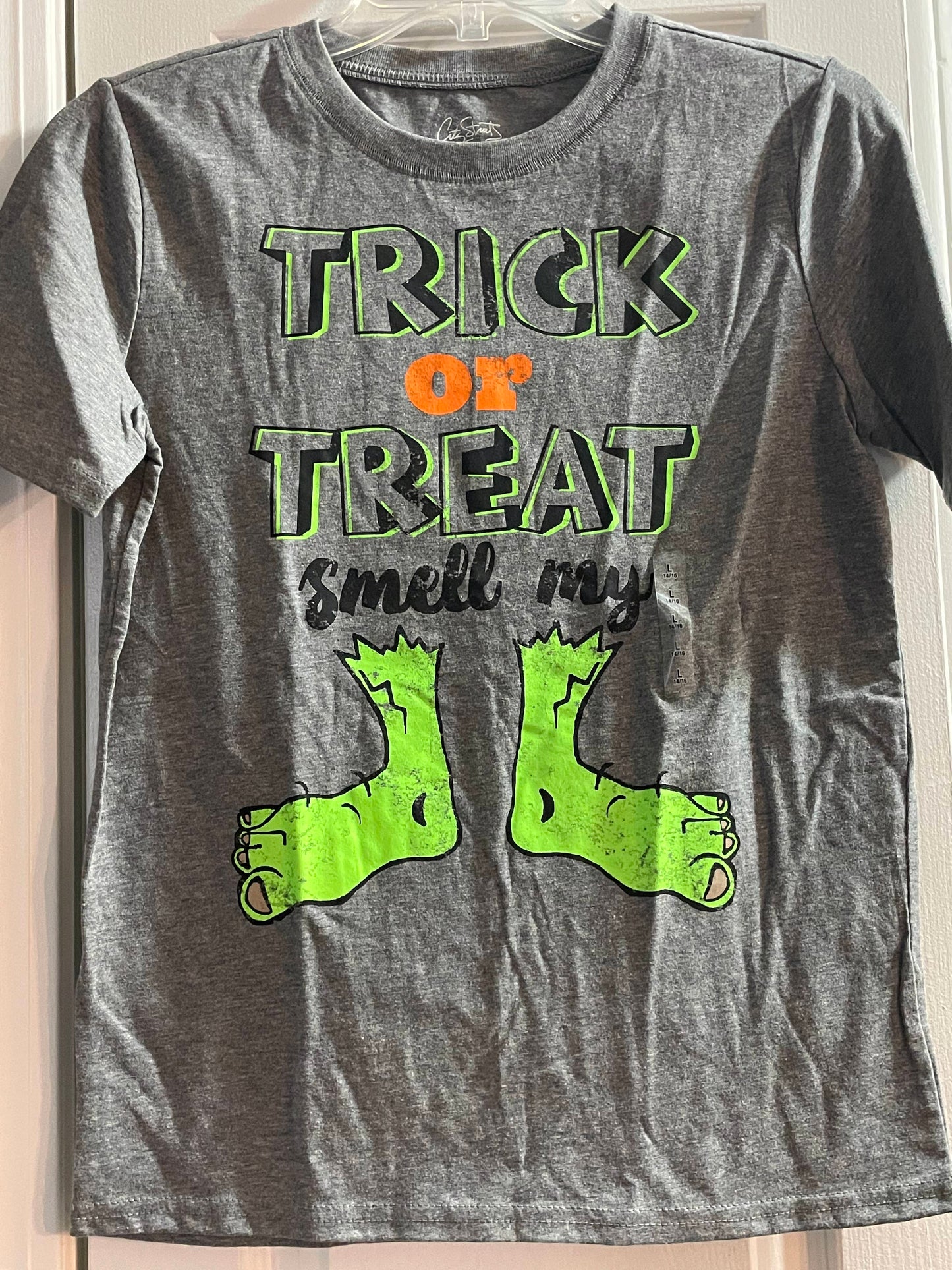 14/16 Boys TShirt Grey, Halloween