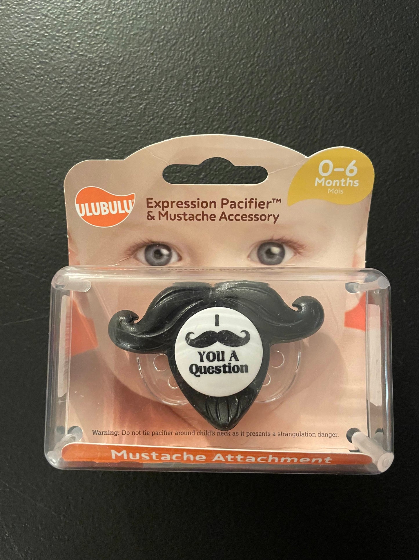 Infants Pacifier, I Mustache You a Question